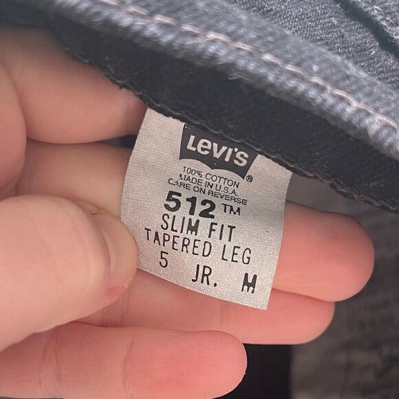 Vintage Levi’s Black 512 Slim Fit Made in USA Tapered Leg - Picture 6 of 8